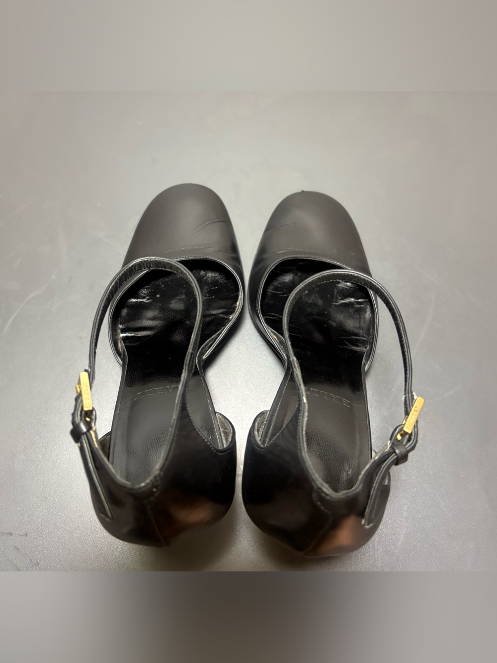 BALLY Black Leather Ankle-Strap Pumps - Picture 5 of 9